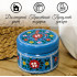 Round Hand Painted Wooden Jewelry Box with Floral Art "Kremno"