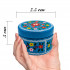 Round Hand Painted Wooden Jewelry Box with Floral Art "Kremno"