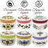 Hand-Painted Wooden Jewelry Boxes with Floral Design, Set of 6