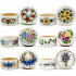 Hand-Painted Wooden Jewelry Boxes with Floral Design, Set of 6