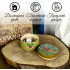 Round Wooden Jewelry Box with Hand Painted Belorussian Bison Ornament - Storage Trinket Box with Lid Bison Decor