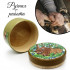Round Wooden Jewelry Box with Hand Painted Belorussian Bison Ornament - Storage Trinket Box with Lid Bison Decor