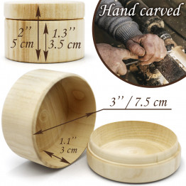 10pcs Mini Round Wooden Boxes 3''x2''  - Storage Wooden Box for Wedding Ring, Jewelry, DIY Storage