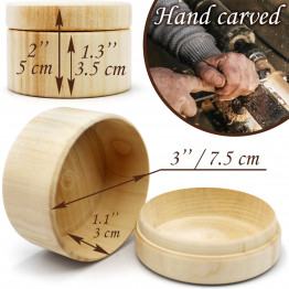3pcs 2.75''x1.95'' Small Unpainted Wooden Round Boxes with Lid - Mini Wood Box for Crafts