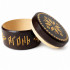 Round Decorative Jewelry Box with Traditional Straw Marquetry