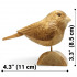 Handcrafted Wooden Sparrow Figurine, 4 inches - Hand-Сarved Small Bird Figurine for Home Decor