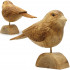 Handcrafted Wooden Sparrow Figurine, 4 inches - Hand-Сarved Small Bird Figurine for Home Decor