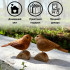 4-Inch Sparrow Bird Figurines Set 2 pcs - Handcrafted Wooden Birds - Bird Decorations for Home