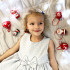 Red Christmas Decorations for Tree, 6 pcs - Christmas Wood Peg Dolls with Belarusian Ornament