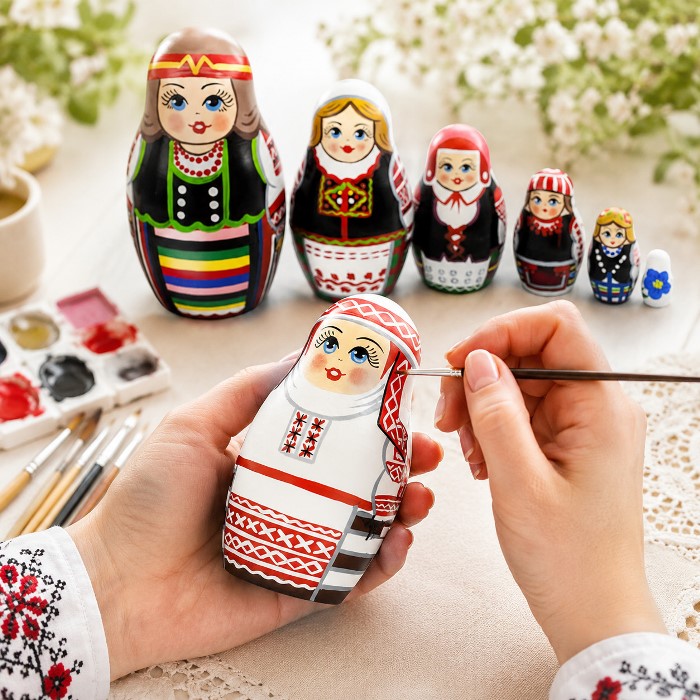 Hand painting of collection pieces