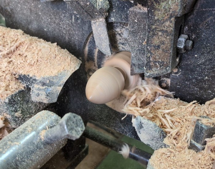 Details of wooden souvenir production