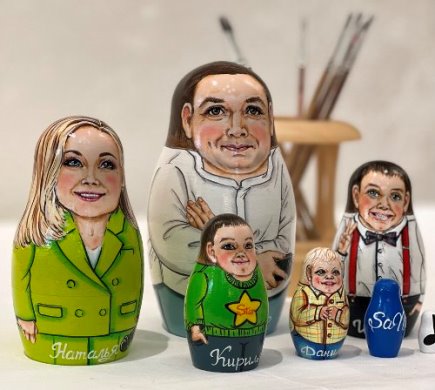 Custom portrait matryoshka